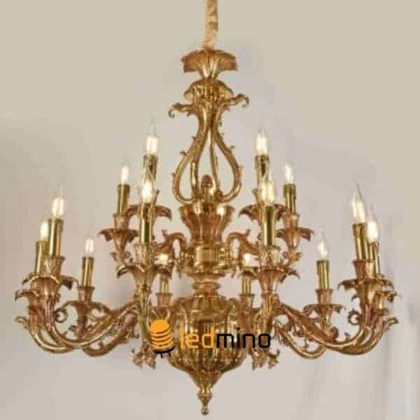 Đèn chùm nến thân đồng 15 và 30 tay | DCD 52